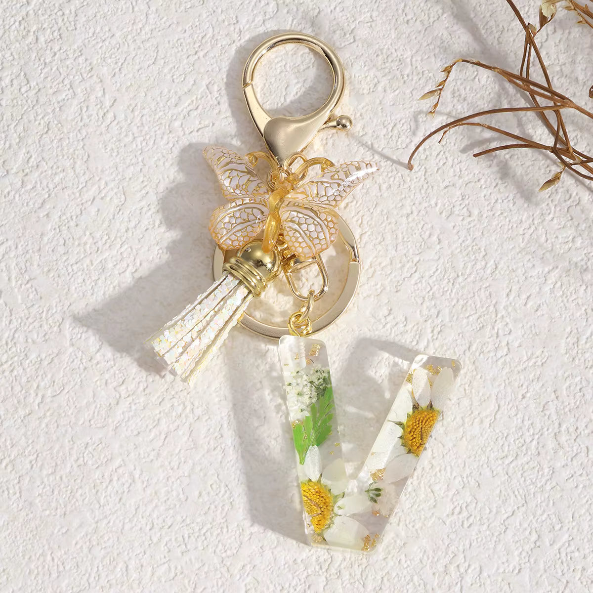 Llavero Flores Blancas - 🇪🇸 Family Epoxy 🇪🇸